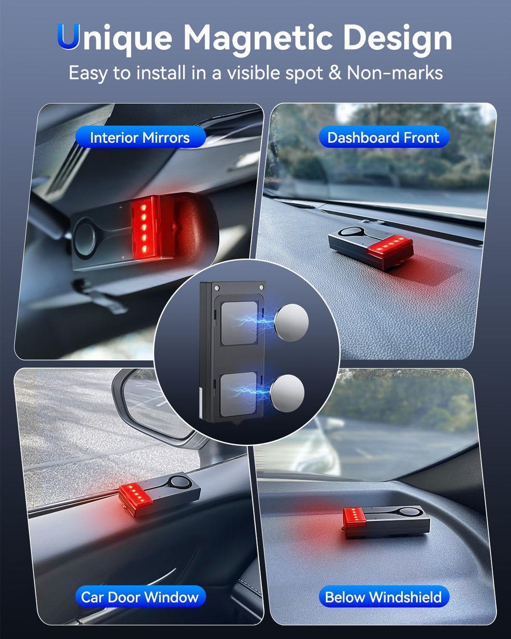 108dB Car Alarm System with Vibration Sensor & Remote
