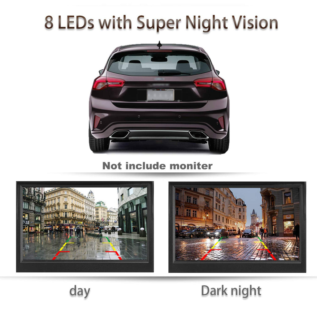 HD License Plate Backup Camera with Night Vision & 170° View