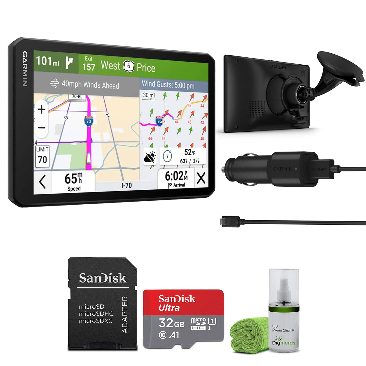 Garmin dēzl GPS Truck Navigator & Travel Bundle