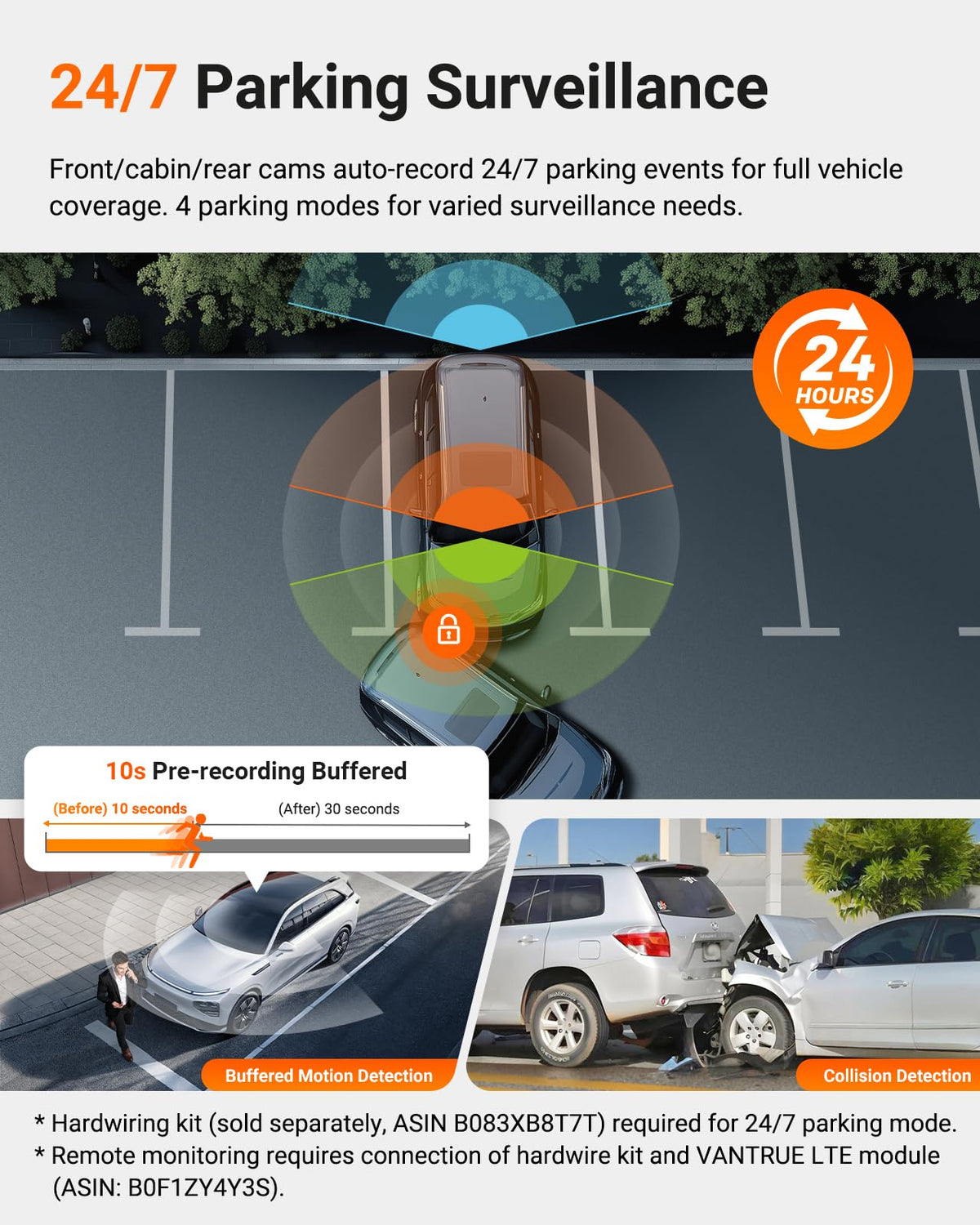 Vantrue N4 Pro S 4K 3-Channel Dash Cam with IR Night Vision