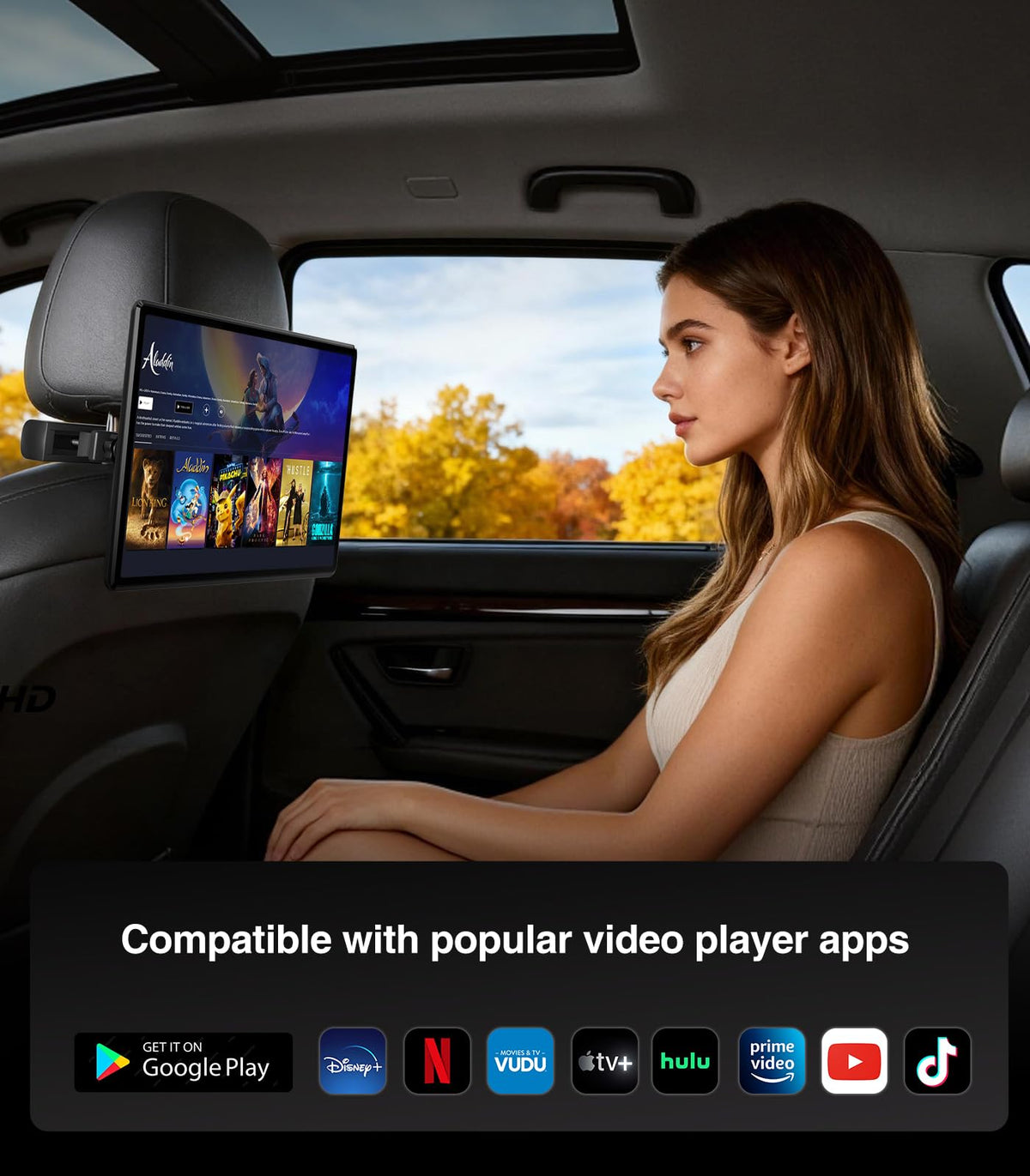 13.5-Inch Android Headrest Monitor with 5G WiFi & HDMI