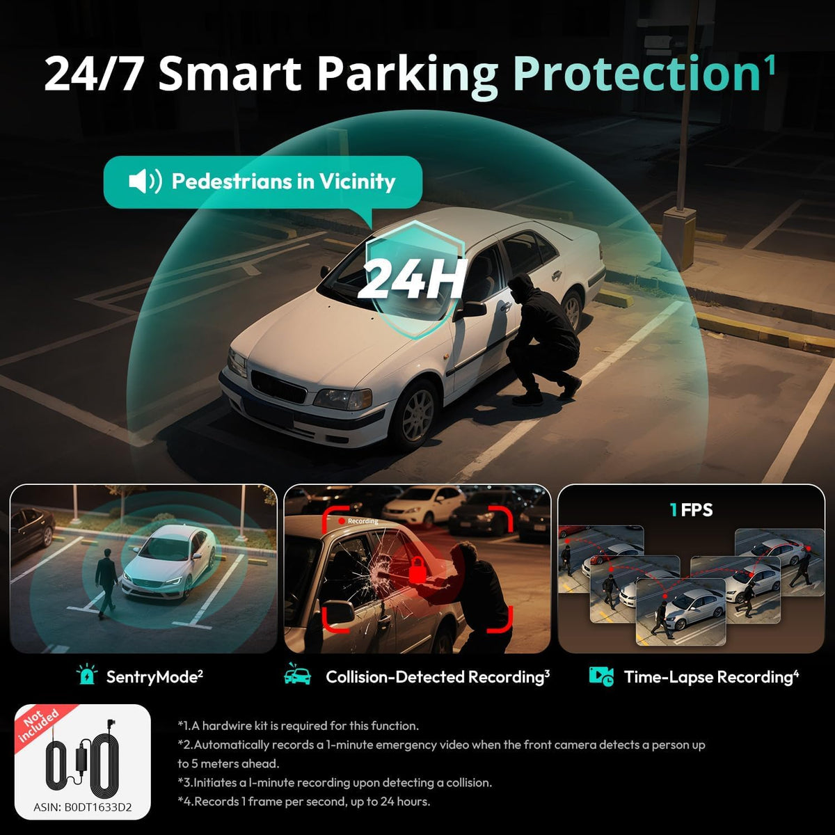 BOTSLAB G980H 4-Channel 360° Dash Cam with GPS & WiFi