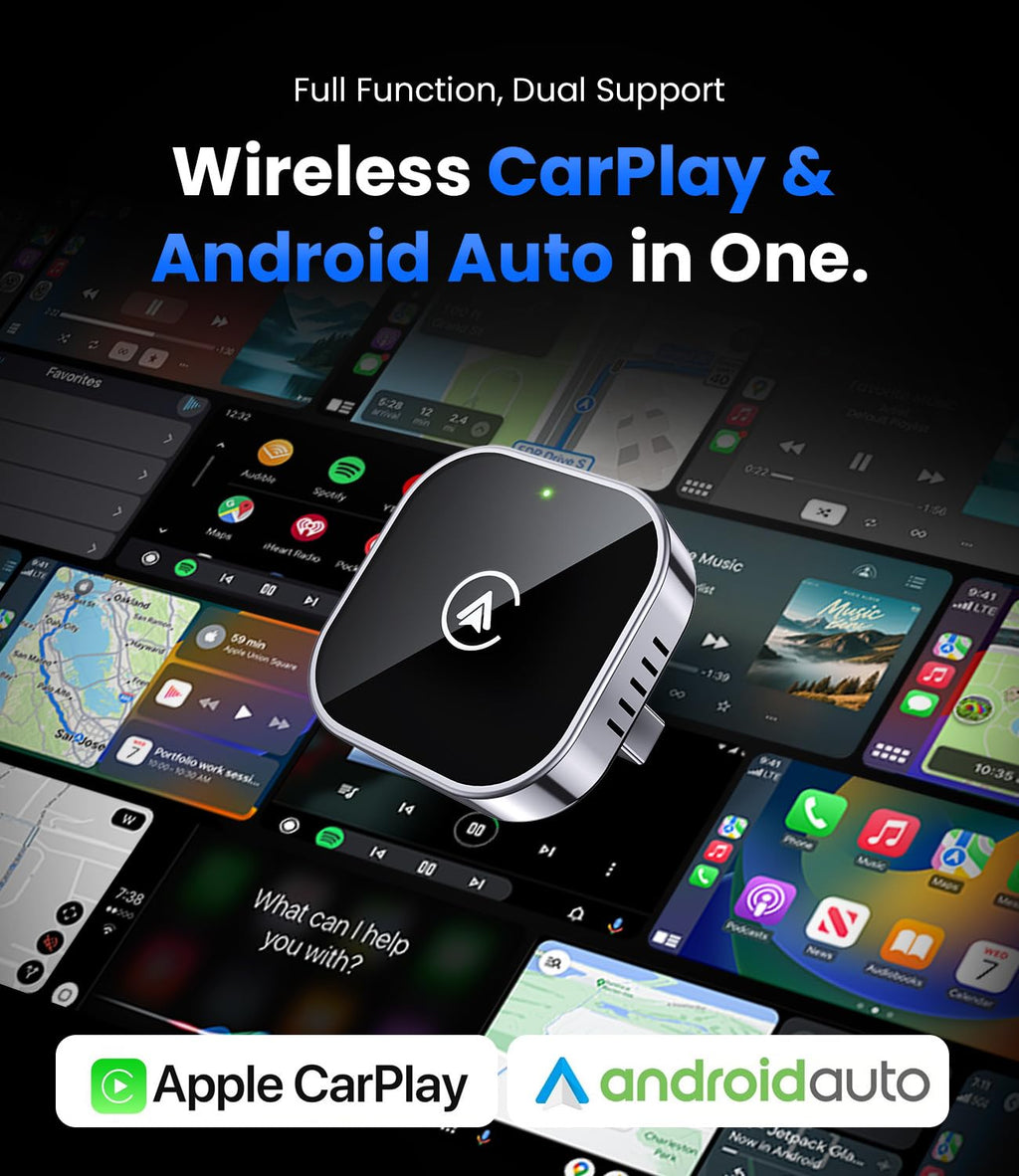 Teeran 2-in-1 Wireless CarPlay & Android Auto Adapter