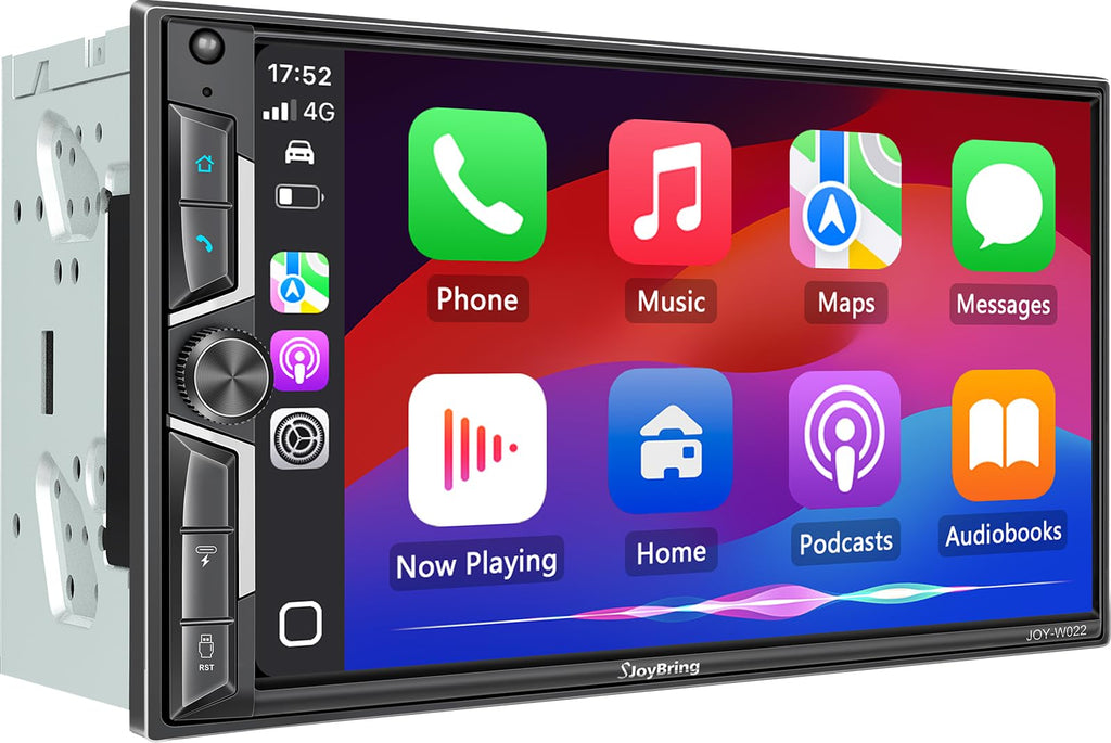SJoyBring Wireless Double-DIN Stereo with CarPlay & Android Auto