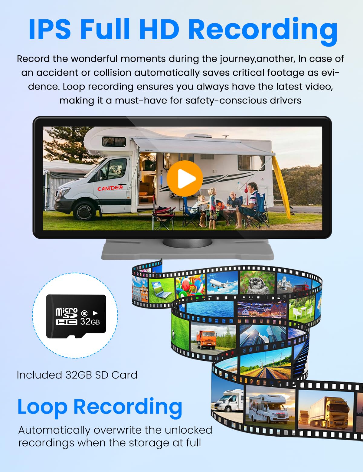 10.26-Inch Dual Wireless 1080P Backup Camera System
