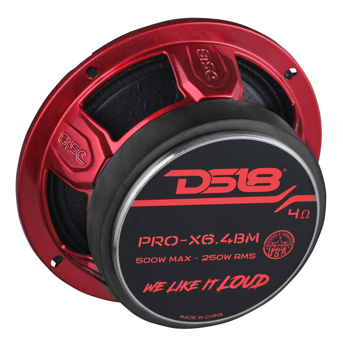 DS18 PRO-X6.4BM 6.5-Inch 250W RMS Midrange Speakers Pair