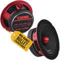 DS18 PRO-X6.4BM 6.5-Inch 250W RMS Midrange Speakers Pair