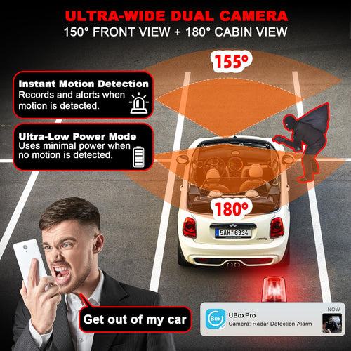 4G LTE Dual-Lens Dash Cam with Cloud Storage & Interior View
