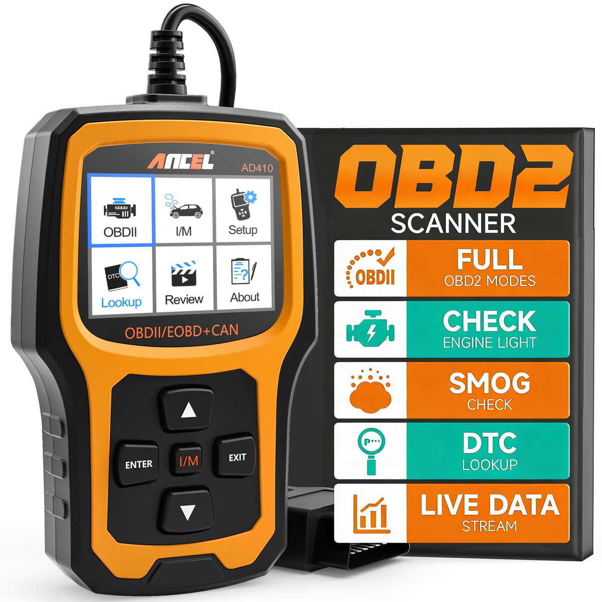 ANCEL AD410 OBD2 Scanner & Check Engine Code Reader
