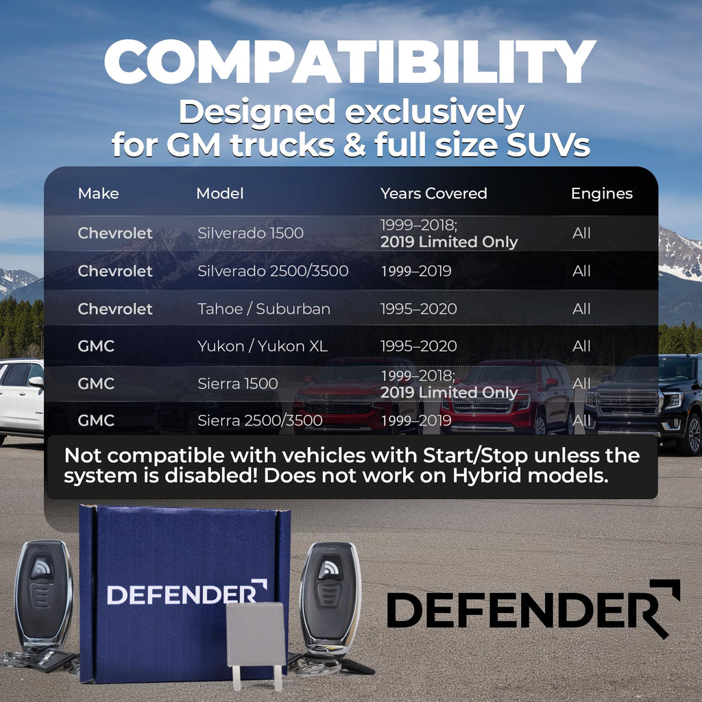Defender GM Truck & SUV Anti-Theft Remote Kill Switch