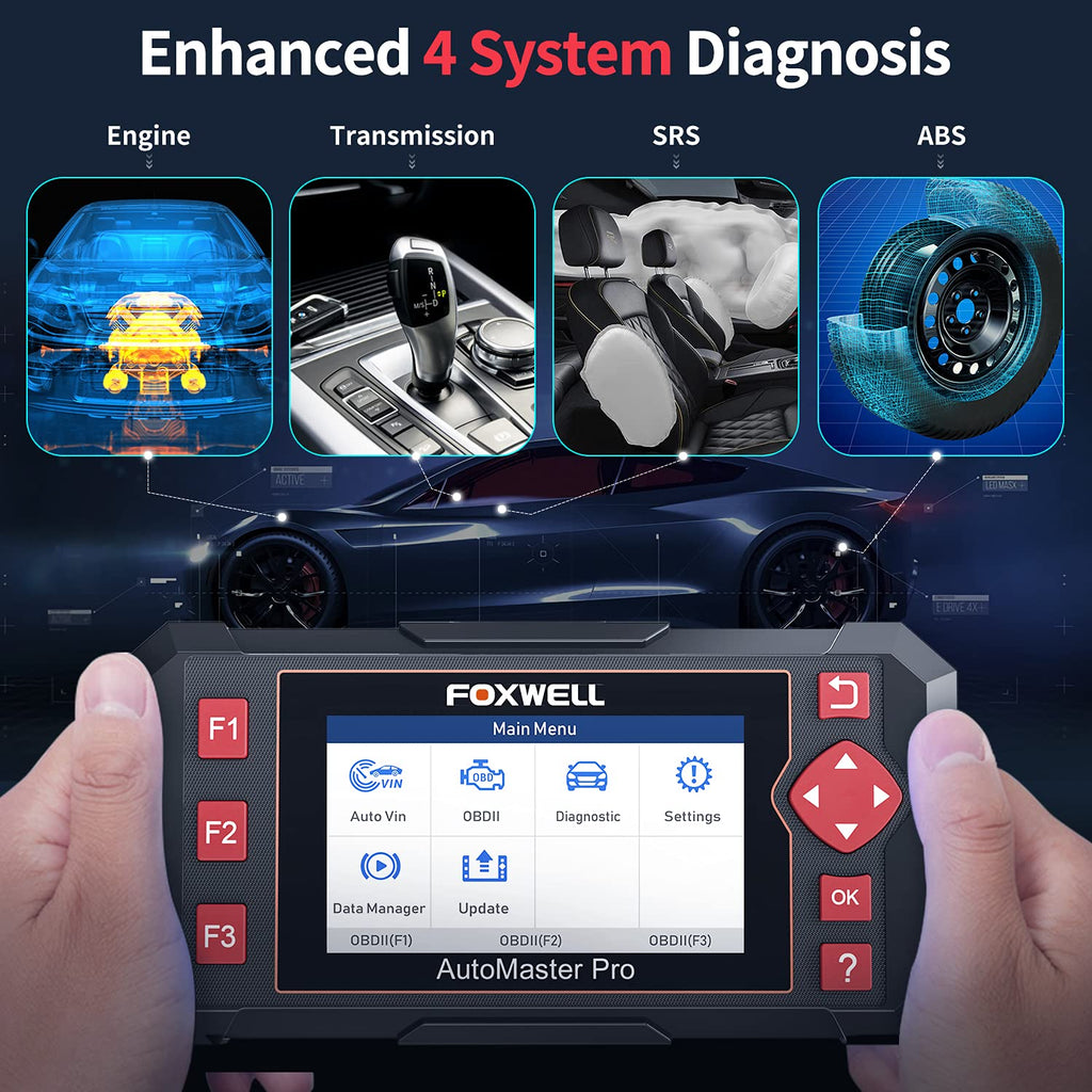 FOXWELL NT604 Elite OBD2 Scanner for ABS SRS & Transmission