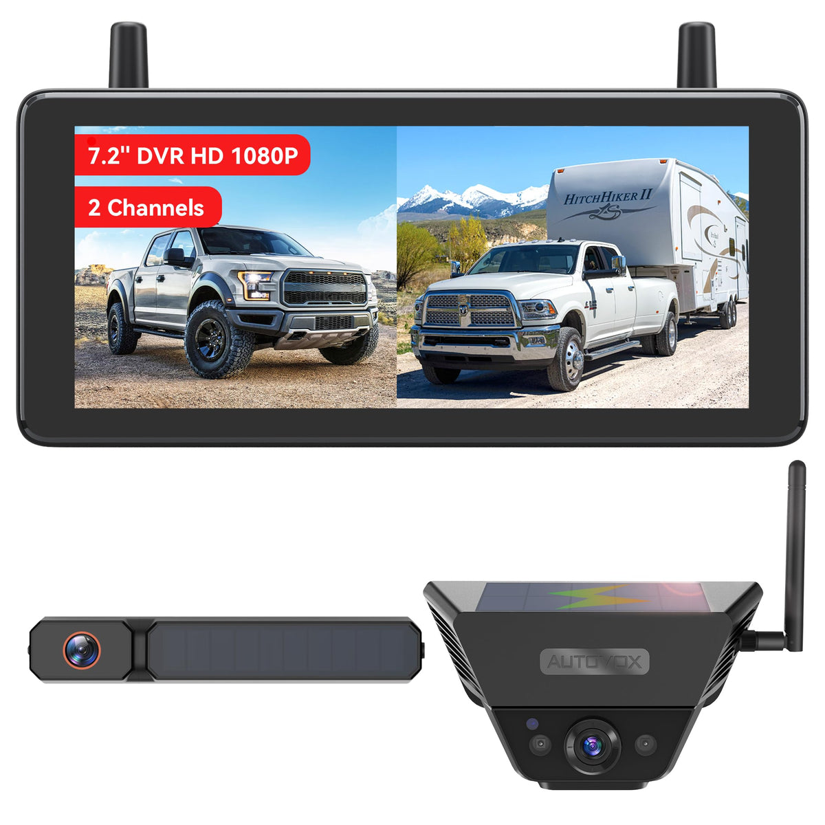AUTO-VOX Solar 5 Wireless Magnetic Backup Camera System